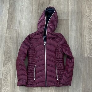 Laundry By Shelli Segal Maroon Puffer Jacket